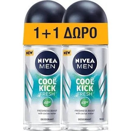 Nivea Men Cool Kick Fresh Deodorant Roll-On - 2x50ml - Maison des fragrances