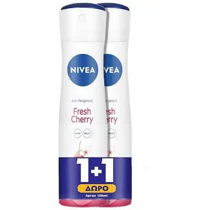Nivea Promo Fresh Cherry Long Lasting Freshness Deodorant - 2x 150ml Unisexe - Maison des fragrances