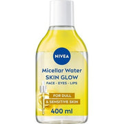 NIVEA Skin Glow Serum Infused Micellar Water 400ml Revitalising Cleansing Water with Amino Acid and 5% Vitamin C and E Gentle Waterproof Makeup Remover - Maison des fragrances