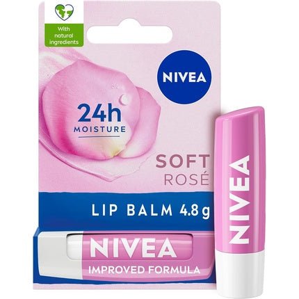 NIVEA Soft Rose Lip Balm 4.8g with Shea Butter, Natural Oils and Vitamins - Maison des fragrances