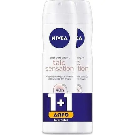 Nivea Talc Sensation Women's Deodorant Spray 48-Hour Protection - 2x150ml - Maison des fragrances