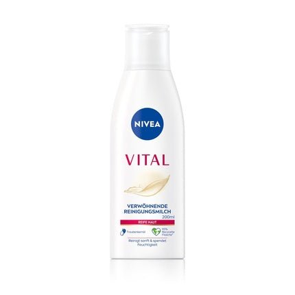 NIVEA VITAL Nourishing Cleansing Milk for Mature Skin Removes Makeup and Impurities Thoroughly Gentle Cleansing Milk 200ml - Maison des fragrances