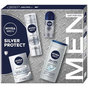 Niveaset Silver Protect Collection - Shaving Foam , Aftershave Balm , Roll-On Antiperspirant , Shower Gel 200ml Unisexe - Maison des fragrances