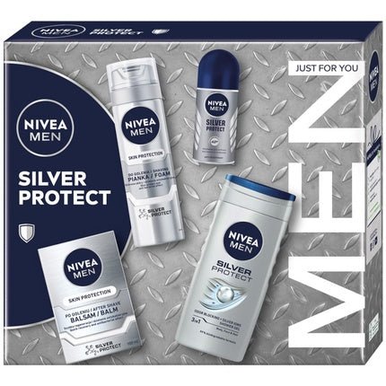 Niveaset Silver Protect Collection - Shaving Foam , Aftershave Balm , Roll-On Antiperspirant , Shower Gel 200ml Unisexe - Maison des fragrances