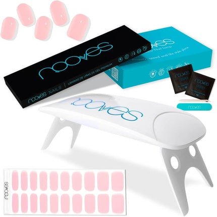 NOOVES NAILS Premium Pink Gel Nail Sheets with Portable UV/LED Nail Lamp 8W - Maison des fragrances