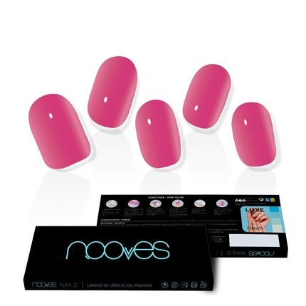 NOOVES NAILS Premium Pre - Cure Gel Nail Foils Barbie Girl Pink Semi - Hardened Gel Nail Strips Semi - Permanent Gel Stickers Gel Stickers Gel Stickers - Maison des fragrances