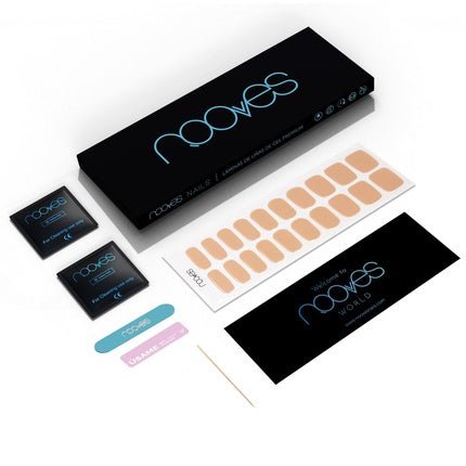 NOOVES NAILS Premium Precured Gel Nail Foils Cru au Soleil Brown Half - Cured Gel Nail Strips Semi - Permanent Gel Stickers - Maison des fragrances
