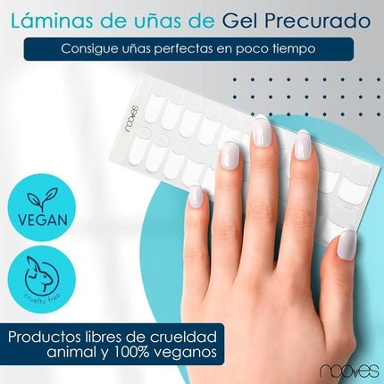 NOOVES NAILS Premium Precured Gel Nail Foils French LUXE Transparent French Salon Quality Long Lasting Easy to Apply and Remove Chip Resistant 20 Years - Maison des fragrances