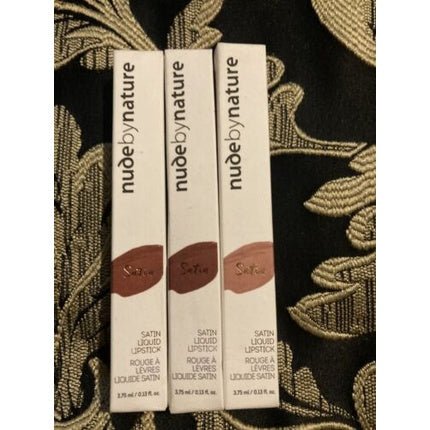 Nude By Nature Satin Liquid Lipstick 3.75ml - Pack of 3 (10 Terracotta x2 + 05 Sunkissed) - Maison des fragrances