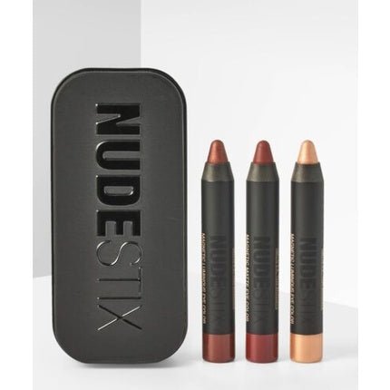Nudestix Mini Limited Edition Nude Metallic Berry 3 Piece Eye Kit NIB - Maison des fragrances
