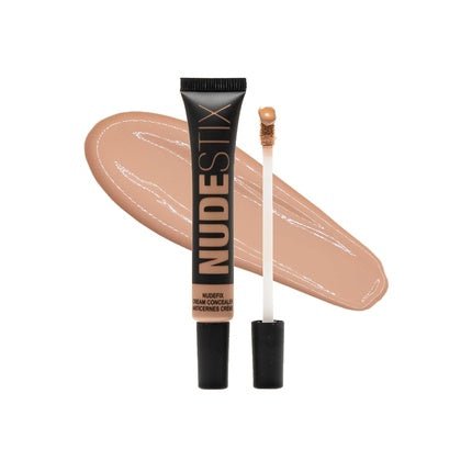 Nudestix NudeFix Cream Concealer Lightweight Liquid Natural Finish Makeup Hydrating Brightening Under Eye Dark Circle Corrector Reduces Redness and Blemishes Shade Nude 5.5 0.34 fl oz - Maison des fragrances