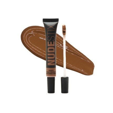 Nudestix NudeFix Cream Concealer Lightweight Liquid Natural Finish Makeup Hydrating Brightening Under Eye Dark Circle Corrector Reduces Redness and Blemishes Shade Nude 10 0.34 fl oz 10ml - Maison des fragrances