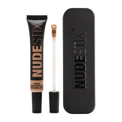 Nudestix NudeFix Cream Concealer Lightweight Liquid Natural Finish Makeup Hydrating Brightening Under Eye Dark Circle Corrector Reduces Redness and Blemishes Shade Nude 5.5 0.34 fl oz - Maison des fragrances