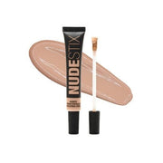 Nudestix NudeFix Cream Concealer Lightweight Liquid Natural Finish Makeup Hydrating Brightening Under Eye Dark Circle Corrector Reduces Redness and Blemishes Shade Nude 5 0.34 fl oz 10 ml - Maison des fragrances