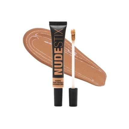 Nudestix NudeFix Cream Concealer Lightweight Liquid Natural Finish Makeup Hydrating Brightening Under Eye Dark Circle Corrector Reduces Redness and Blemishes Shade Nude 8 0.34 fl oz 10ml - Maison des fragrances