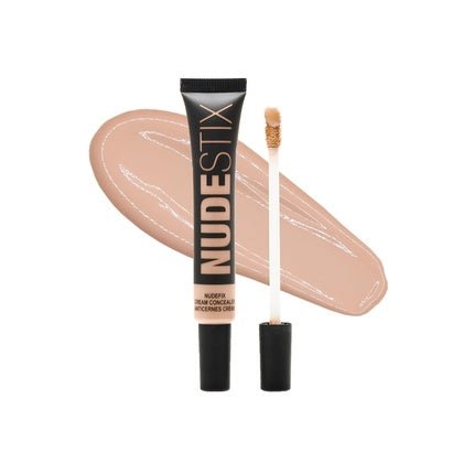 Nudestix NudeFix Cream Concealer Lightweight Liquid Natural Finish Makeup Hydrating Brightening Under Eye Dark Circle Corrector Reduces Redness and Blemishes Shade Nude 4.5 0.34 fl oz 10ml - Maison des fragrances