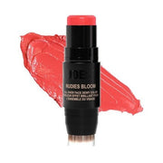 Nudestix Nudies Bloom Dewy and Radiant Cream Blush 3 - in - 1 All Over Face Colour For Cheeks, Eyes and Lips with Blending Brush Poppy Girl 1 Count - Maison des fragrances
