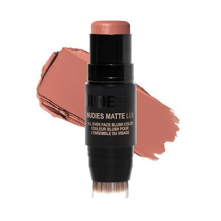 Nudestix Nudies Matte Lux Cream Blush 3 - in - 1 All Over Face Colour For Cheeks Eyes and Lips with Blending Blush Nude Buff 1 Count - Maison des fragrances