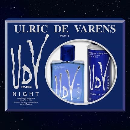 Ulric De Varens s 2-Piece Gift Set Night: + d Deodorant Eau de Toilette 100ml for men