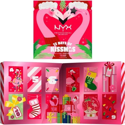 NYX Professional Makeup 12 Days of Kissmas Lip Vault Holiday Makeup Set Countdown - Maison des fragrances