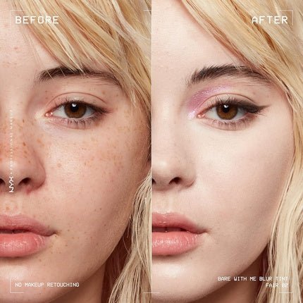NYX PROFESSIONAL MAKEUP Bare With Me Blur Skin Tint Foundation with Matcha, Glycerin & Niacinamide - Fair - Maison des fragrances