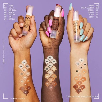 NYX Professional Makeup Bare With Me Concealer Serum Up to 24Hr Hydration Medium Vanilla 0.32 fl oz - Maison des fragrances