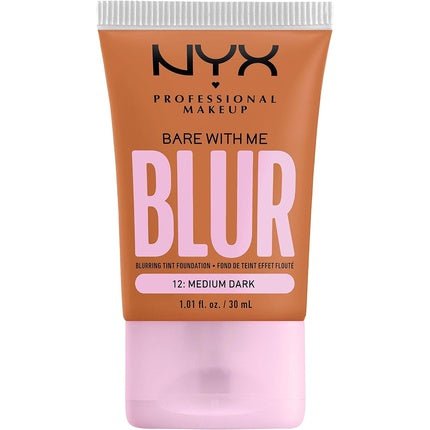 NYX Professional Makeup Blurring Tint Foundation Medium Coverage Matte Finish with Niacinamide Matcha and Glycerin 30ml Shade Medium Dark - Maison des fragrances