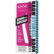 NYX Professional Makeup Brow Stencils for Thick Eyebrows Set of 4 Templates Round Straight Arched and Extra Long Zero to Brow Thick Brows Stencil Book 1 count - Maison des fragrances