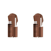 NYX Professional Makeup Butter Gloss Brown Sugar Fudge Me Non - Sticky Lip Gloss 0.28 Fl Oz - Pack of 2 - Maison des fragrances