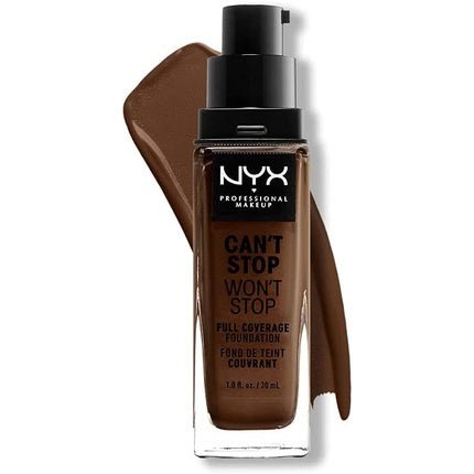 NYX Professional Makeup Can't Stop Won't Stop Full Coverage Foundation Vegan Formula Matte Finish Chestnut 23 30ml - Maison des fragrances
