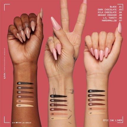 Nyx Professional Makeup Epic Ink Liner Brush Tip Liquid Eye Liner Pen Up To 24 - Maison des fragrances