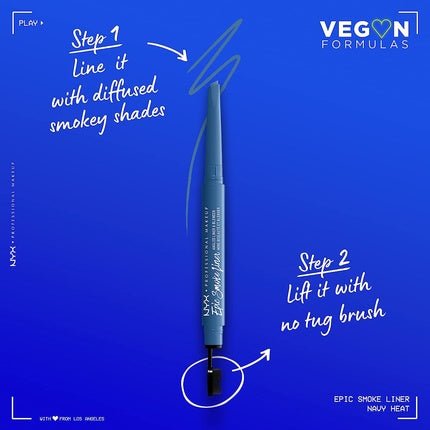NYX Professional Makeup Epic Smoke Liner for Smokey Eyes Vegan Formula Navy Heat 09 - Maison des fragrances