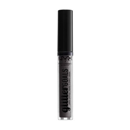 NYX PROFESSIONAL MAKEUP Glitter Goals Liquid Lipstick Alienated Deep Grey With Silver Glitter 0.1 Fl Oz - Maison des fragrances