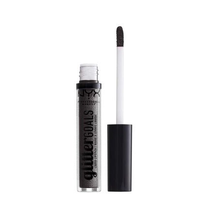 NYX PROFESSIONAL MAKEUP Glitter Goals Liquid Lipstick Alienated Deep Grey With Silver Glitter 0.1 Fl Oz - Maison des fragrances