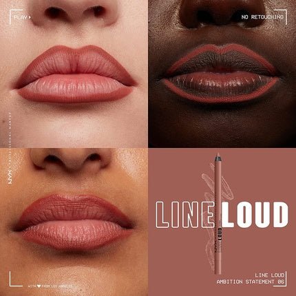 NYX Professional Makeup Line Loud Lip Liner Longwear Matte Lip Pencil Ambition - Maison des fragrances
