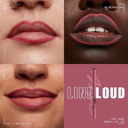 NYX PROFESSIONAL MAKEUP Line Loud Lip Liner with Jojoba Oil and Vitamin E Trophy Life Mauve Pink - Maison des fragrances