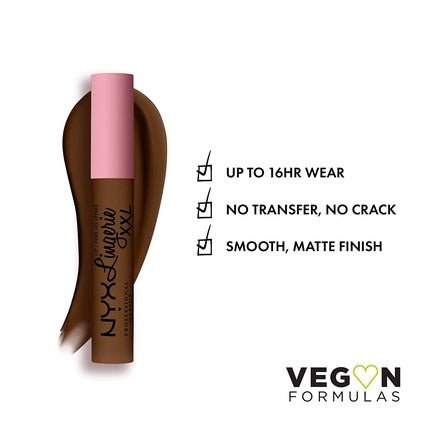 NYX Professional Makeup Lip Lingerie XXL Matte Liquid Lipstick Goin Desnuda Chocolate Brown 0.13 fl oz - Maison des fragrances
