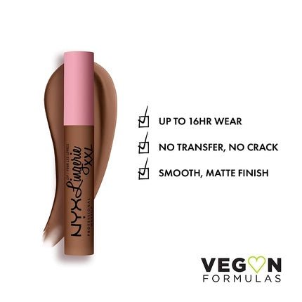 NYX PROFESSIONAL MAKEUP Lip Lingerie XXL Matte Liquid Lipstick Hot Caramelo 0.13 Fl Oz - Maison des fragrances
