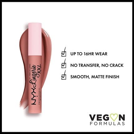 NYX Professional Makeup Lip Lingerie XXL Matte Liquid Lipstick in Undress'd Pink Nude 0.13 Fl Oz - Maison des fragrances