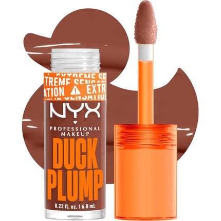NYX Professional Makeup Lip Plumping Gloss Intense Colour High Pigmentation Extreme Shine Infused with Spicy Ginger Vegan Formula Duck Plump Mocha Me Crazy - Maison des fragrances