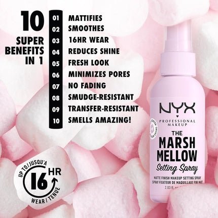 NYX Professional Makeup Marshmallow Matte Setting Spray - Maison des fragrances