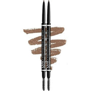 NYX Professional Makeup Micro Brow Pencil Dual Ended with Mechanical Brow Pencil and Spoolie Brush Pack of 2 Shade Taupe - Maison des fragrances