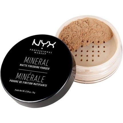 NYX Professional Makeup Mineral Finishing Powder Matte Finish Oil Absorbing Vegan Formula Medium/Dark 02 - Loose Format - Maison des fragrances