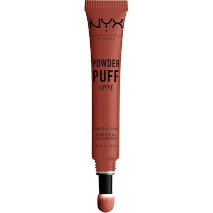 NYX PROFESSIONAL MAKEUP Powder Puff Lippie Lip Cream Liquid Lipstick - Teacher's Pet Orange Brown 1 Count - Maison des fragrances