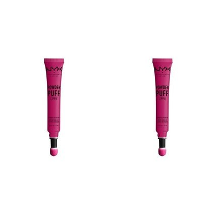 NYX PROFESSIONAL MAKEUP Powder Puff Lippie Lip Cream Liquid Lipstick Teenage Dream Hot Pink 0.40 Fl Oz - Pack of 2 - Maison des fragrances
