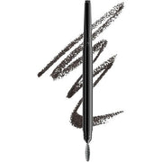 NYX Professional Makeup Precision Brow Pencil Dual Ended with Flat Tip Pencil and Spoolie Brush Vegan Formula Shade Black 06 - Maison des fragrances