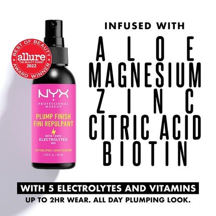 NYX Professional Makeup Setting Spray Plump Finish Long - Lasting Vegan Formula - Maison des fragrances