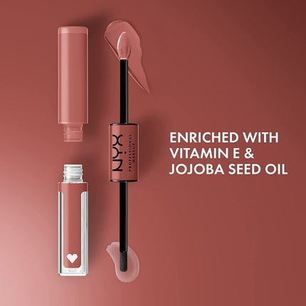 NYX Professional Makeup Shine Loud Long - Lasting Liquid Lipstick with Clear Lip Gloss Magic Maker 05 Dusty Nude Mauve - Maison des fragrances