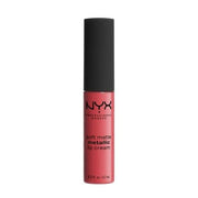 NYX Professional Makeup Soft Matte Metallic Lip Cream Liquid Lipstick Manila Coral with Pink Undertone 0.22oz - Maison des fragrances
