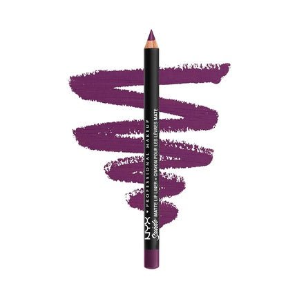 NYX PROFESSIONAL MAKEUP Suede Matte Lip Liner Vegan Formula Subversive Socialite Wine Purple 1 Count - Maison des fragrances